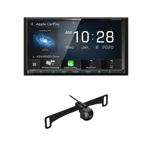 Kenwood DDX9707S 6.95" DVD Car Stereo- Wireless Apple CarPlay, Android Auto + CMOS-240U Backup Camera