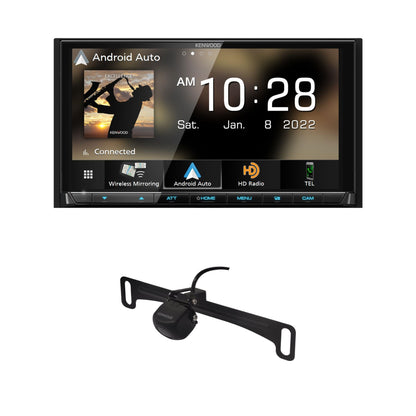 Kenwood eXcelon DMX958XR 6.8″ Digital Multimedia Receiver with Wireless CarPlay, Android Auto, HD Radio + CMOS-240U HD Backup Camera Bundle