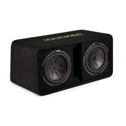 Kicker 48DCWR102 CompR 10" Dual subwoofers in Vented Enclosure, 2 Ohm