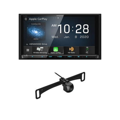Kenwood eXcelon DDX9907XR 6.8" DVD Car Stereo- Wireless Apple CarPlay, Android Auto + CMOS-240U Backup Camera