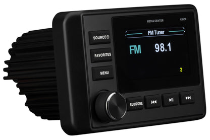 Kicker 51KMC4 Marine Weather-Resistant Gauge-Style Media Center with Bluetooth