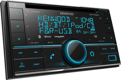 Kenwood eXcelon DPX795BH AM FM HD CD Dual USB AUX Bluetooth Car Stereo + SXV300V1 SiriusXM Satellite Tuner