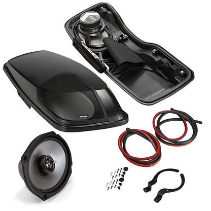 Kicker 46HDBL69 Left and Right Bag Lid Kit with 6x9 Speakers for Harley Davidson Motorcycles