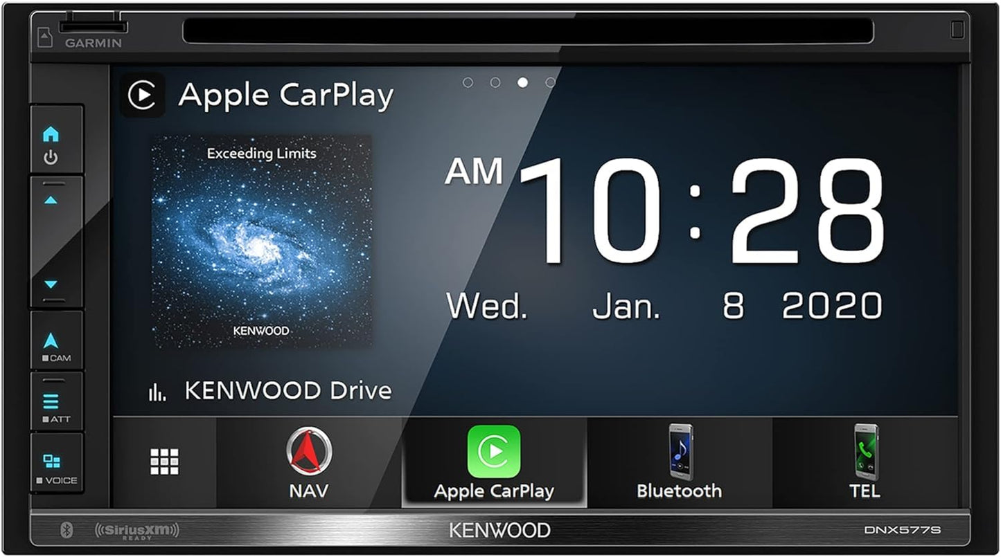 Kenwood DNX577S 6.8" Apple CarPlay Android Auto GPS Car Stereo + CMOS-240U Rearview Camera