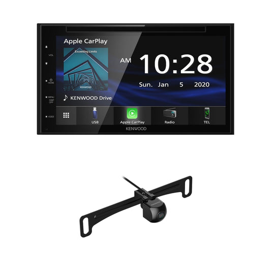 Kenwood DDX5707S 6.8" AM FM BT DVD Car Stereo- Apple CarPlay, Android Auto + CMOS-240U Backup Camera