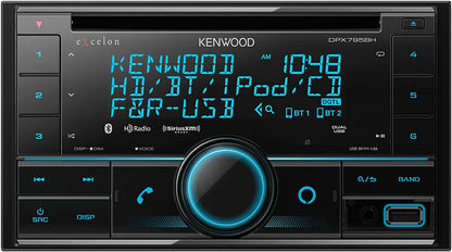 Kenwood eXcelon DPX795BH AM FM HD CD Dual USB AUX Bluetooth Car Stereo + SXV300V1 SiriusXM Satellite Tuner