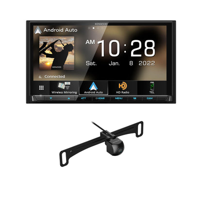 Kenwood eXcelon DMX908S 6.75″ Digital Multimedia Receiver with Wireless CarPlay, Android Auto, HD Radio + CMOS-240U HD Backup Camera Bundle