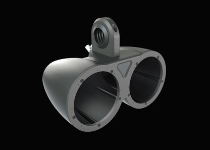 Kicker 12KMTED Pair of Dual 6.5" Wake Tower/Roll Bar Speaker Enclosures, Black