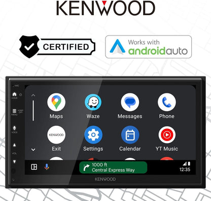 Kenwood DMX5710S 6.8" AM FM Bluetooth Car Stereo- Wireless Apple CarPlay, Android Auto + SXV300V1 SiriusXM