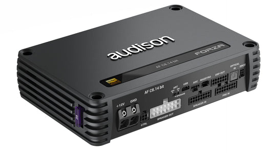Audison AF-C8.14-bit 8-Channel Amplifier with 14-Channels of DSP - 1,120 Watts