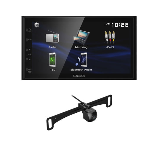 Kenwood DMX129BT 6.8" Touchscreen AM FM BT Car Stereo + CMOS-240U Rear View Camera