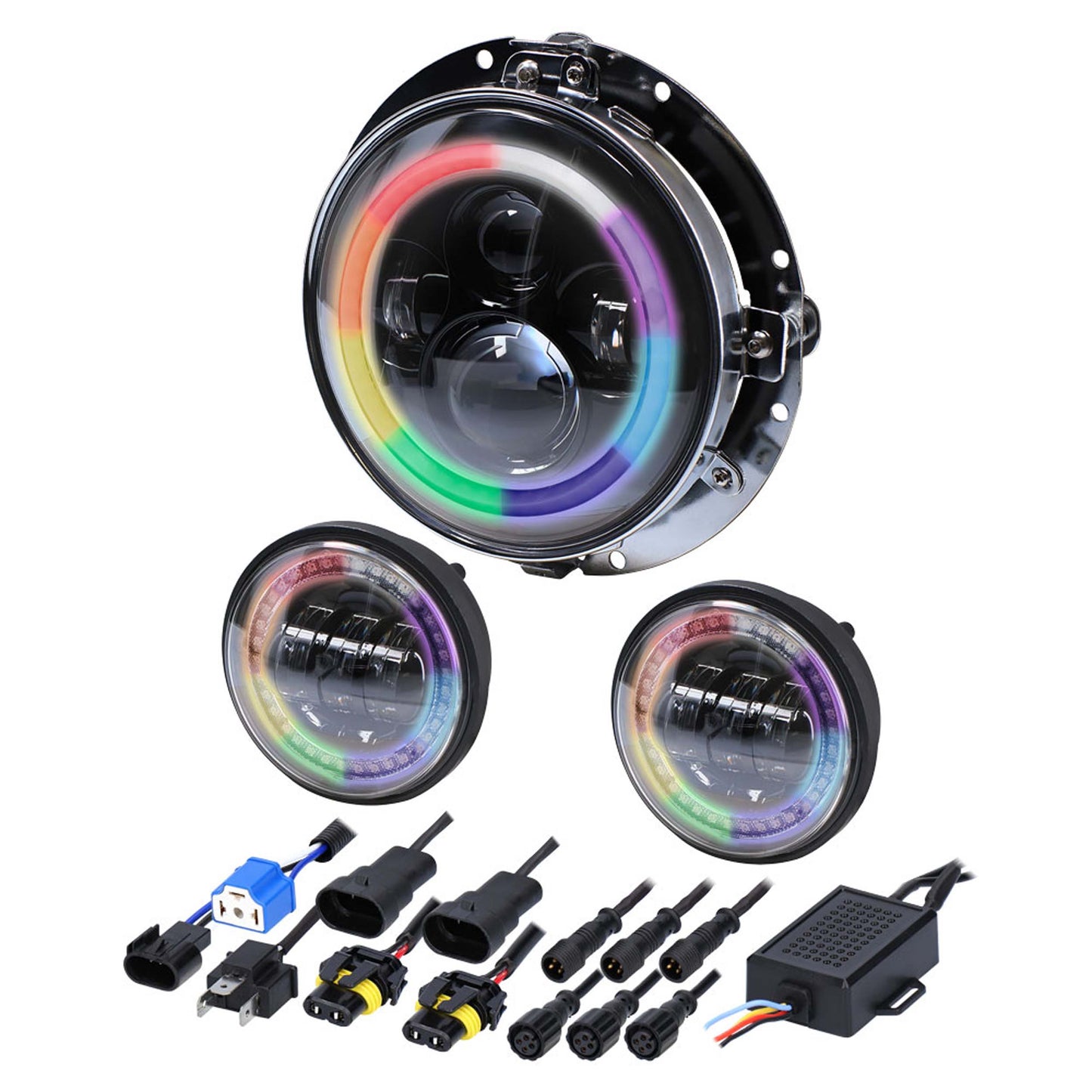 Metra BC-706RGBKT 7 Inch RGB Headlight and 4.5 Inch Aux Kit