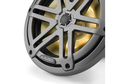 JL Audio M3-770X-S-Gm-i 7.7-inch (196 mm) Marine Coaxial Speakers, Gray Sport Grilles, RGB LED Lighting 93521