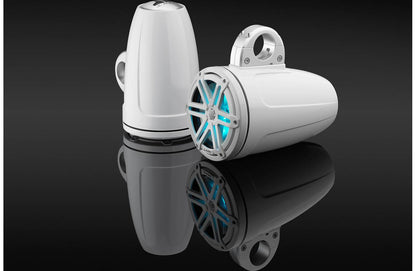 JL Audio M3-770ETXv3-Gw-S-Gw-i 7.7" RGB LED Tower Coaxial System, White Sport Grilles 93539