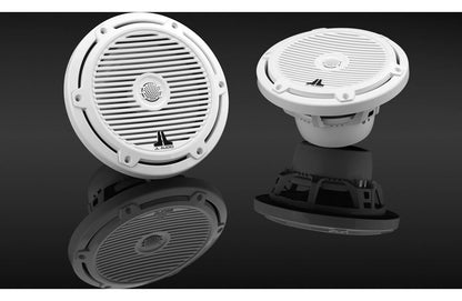 JL Audio M3-770X-C-Gw 7.7-inch Marine Coaxial Speakers, White Classic Grilles 93519