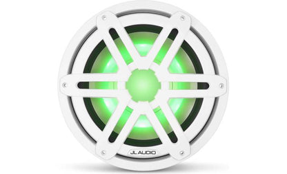 JL Audio M3-10IB-S-Gw-i-4 10-inch Marine RGB LED Subwoofer, White Sport Grilles 93531