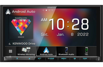 Kenwood eXcelon DMX9708S 6.95" AM FM HD Bluetooth Car Stereo Wireless CarPlay Android Auto + CMOS-230 Camera