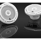 JL Audio M3-650X-C-Gw 6.5-inch Marine Coaxial Speakers, White Classic Grilles 93511