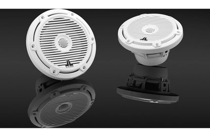 JL Audio M3-650X-C-Gw 6.5-inch Marine Coaxial Speakers, White Classic Grilles 93511