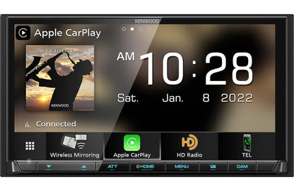 Kenwood eXcelon DMX908S 6.75″ Digital Multimedia Receiver with Wireless CarPlay, Android Auto, HD Radio + CMOS-320LP Backup Camera