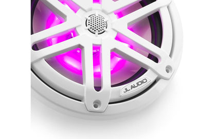 JL Audio M3-770X-S-Gw-i 7.7-inch Marine Coaxial Speakers, White Sport Grilles, RGB LEDs 93523