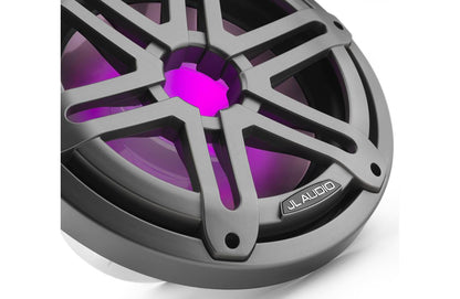 JL Audio M3-10IB-S-Gm-i-4 10-inch Marine RGB LED Subwoofer, Gray Sport Grille 93529