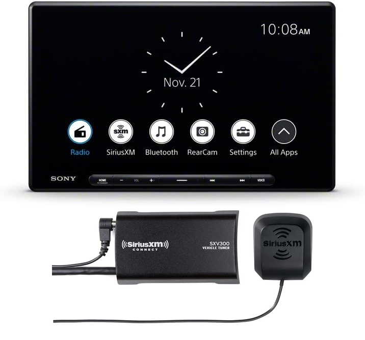 Sony XAV-AX8500 10.1" HD Media Receiver with Wireless Apple CarPlay, Android Auto, SiriusXM Ready, USB-C + SXV300V1 SiriusXM Vehicle Tuner Bundle