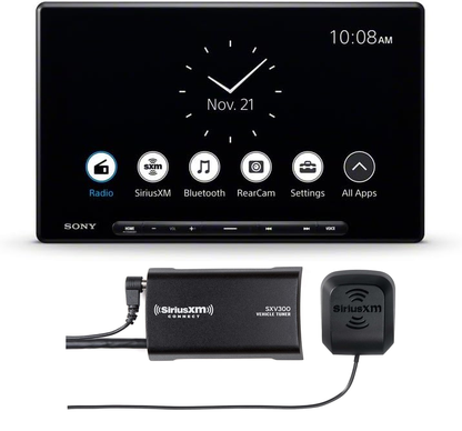 Sony XAV-AX8500 10.1" HD Media Receiver with Wireless Apple CarPlay, Android Auto, SiriusXM Ready, USB-C + SXV300V1 SiriusXM Vehicle Tuner Bundle