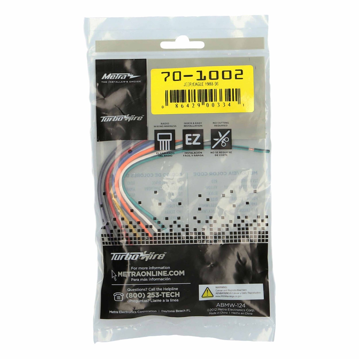 Metra 70-1002 Radio Wiring Harness for Jeep Eagle Dodge Monaco