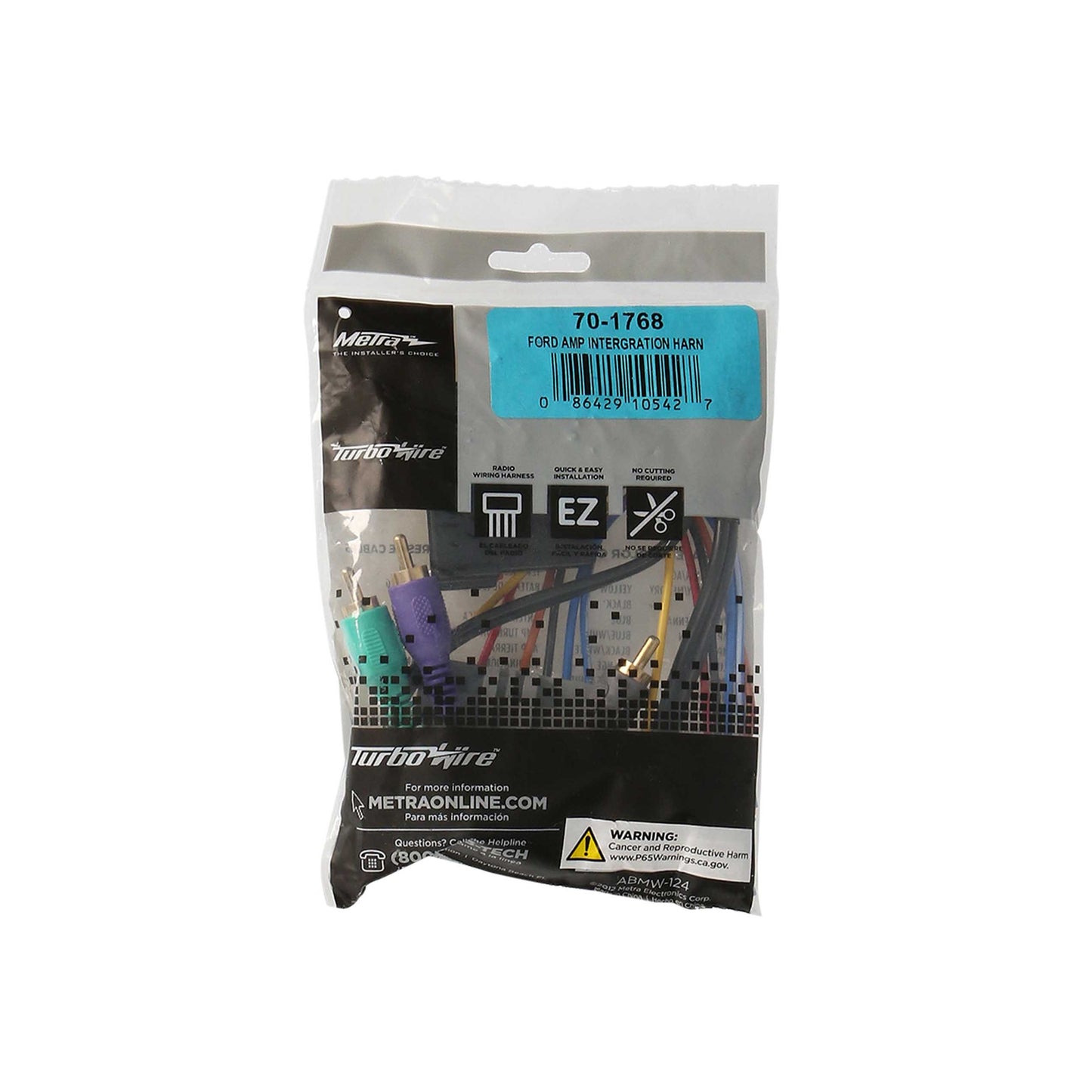 Metra 70-1768 Amp Integration Harness for Ford Mustang 1987-1993