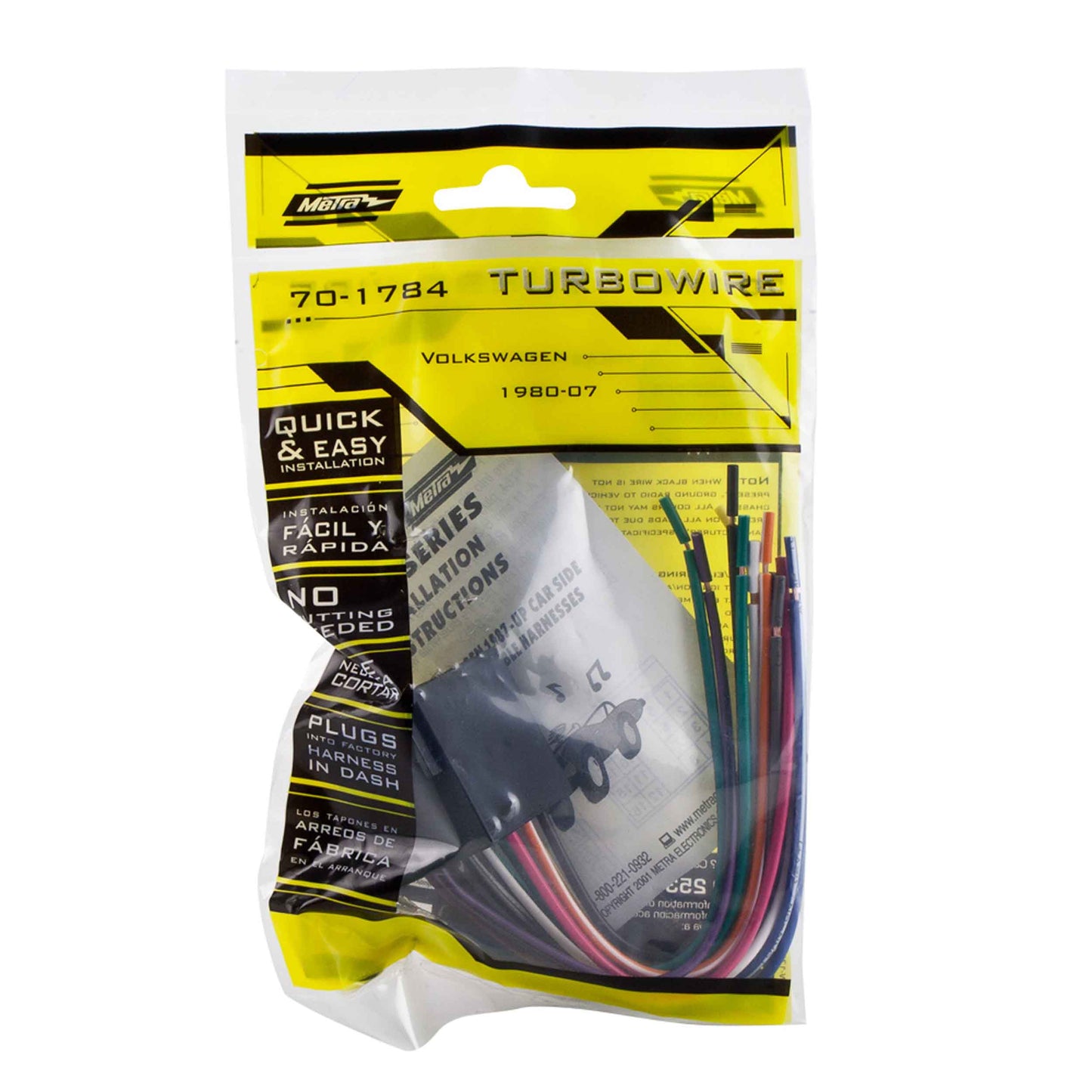 Metra 70-1784 Radio Wiring Harness for Select Euro Import Vehicles 1980-2020