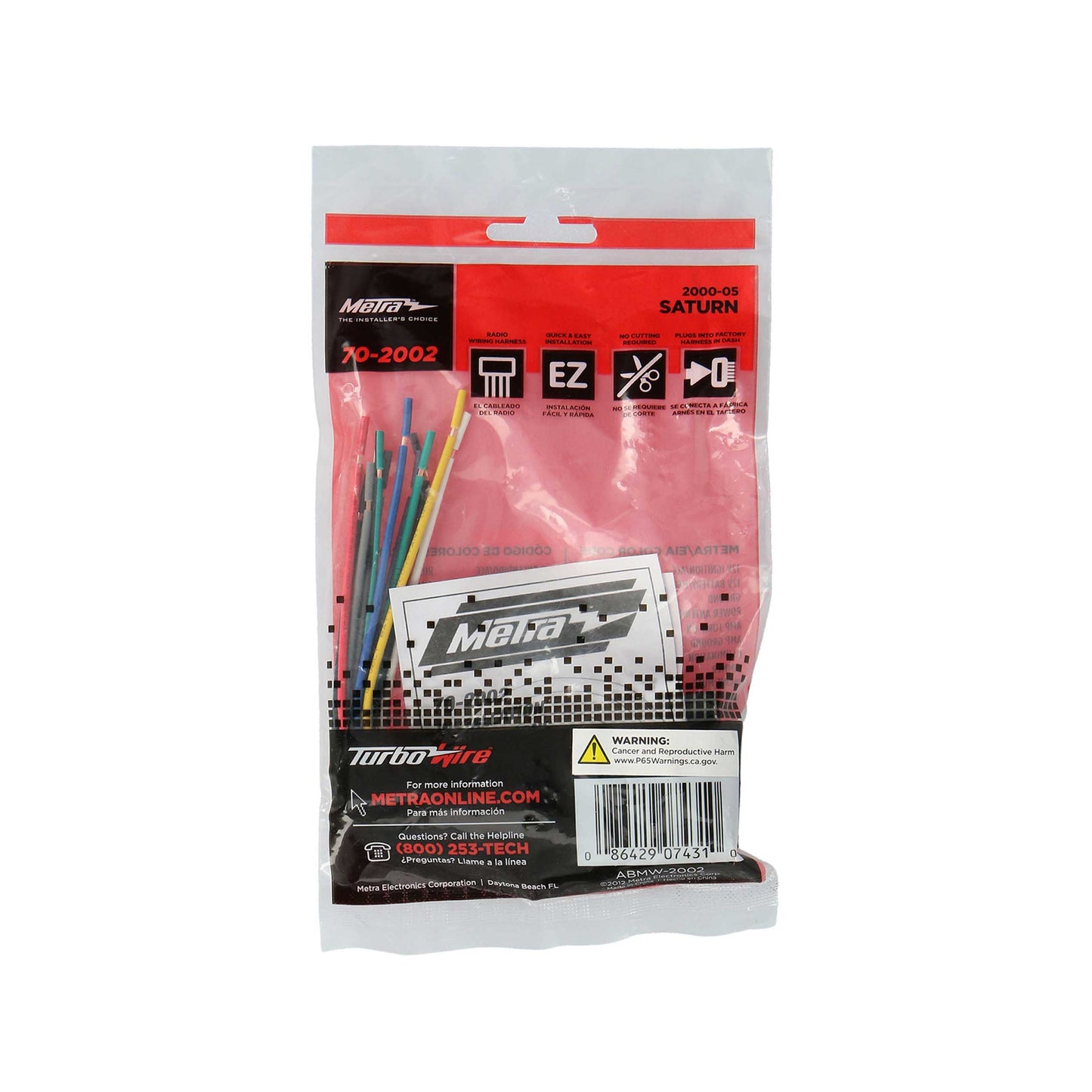 Metra 70-2002 24-Pin Radio Wiring Harness for Select Saturn Vehicles 2000-2005