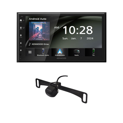 Kenwood DMX4710S 6.8″ Digital Multimedia Receiver with Apple CarPlay, Android Auto, HD Radio + CMOS-230LP Low-Profile Backup Camera