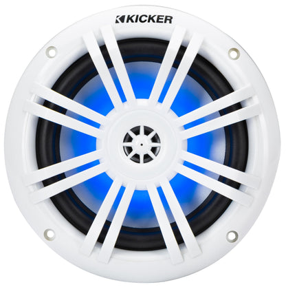 Kicker 51KM604WL KM 6.5" 4Ω LED Marine Coaxial Speakers - Pair