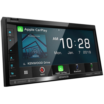 Kenwood DNR476S AM FM GPS Apple CarPlay Android Auto Car Stereo + CMOS-230LP Backup Camera