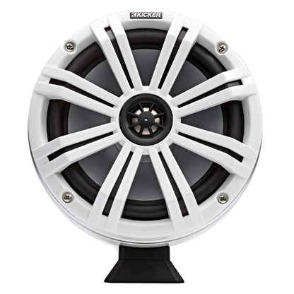 Kicker KMFC8W 8" Flat Mount Loaded Marine Wake Towers, White