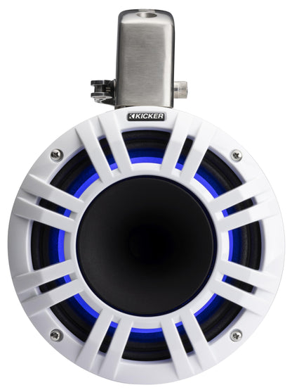 Kicker 51KMTCXL8 8" RGB LED Horn Loaded Compression Driver Marine Tower Speakers