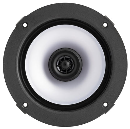 Kicker 51KM614FL 6.5-Inch (165mm) Thin-Mount Marine Coaxial Speakers with RGB LEDs