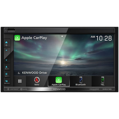 Kenwood DNR476S AM FM GPS Apple CarPlay Android Auto Car Stereo + CMOS-230LP Backup Camera