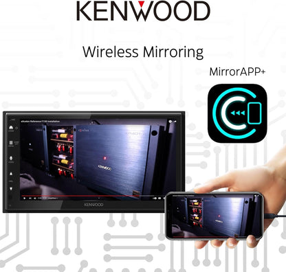Kenwood DMX5710S 6.8" AM FM Bluetooth Car Stereo- Wireless Apple CarPlay, Android Auto + SXV300V1 SiriusXM