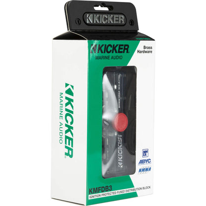 Kicker 47KMFDB3 ABYC Compliant Fuse Holder and Distribution Block
