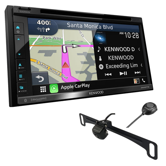 Kenwood DNX577S 6.8" Apple CarPlay Android Auto GPS Car Stereo + CMOS-320LP Backup Camera