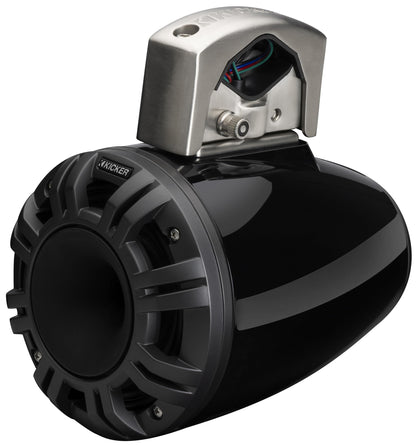 Kicker 51KMTCXL65 6.5" RGB LED Horn Loaded Compression Driver Marine Tower Speakers