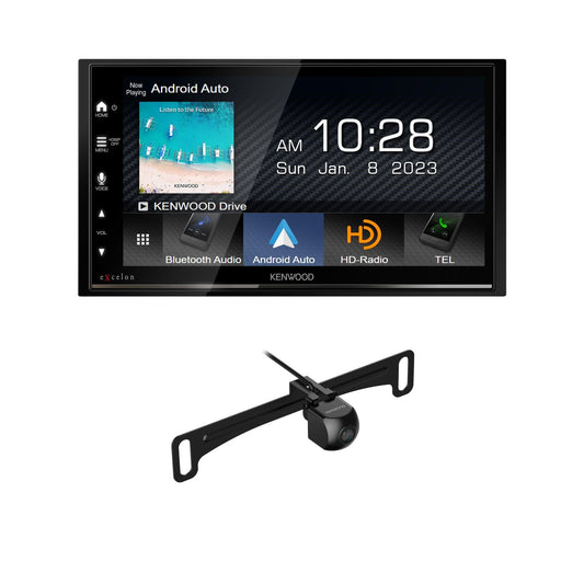 Kenwood DMX809S 6.95" Touch Screen Car Stereo-Wireless Apple CarPlay, Android Auto + CMOS-240U Backup Camera