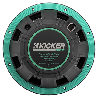 Kicker 51MWE104 - MWE 10-Inch Premium Marine Subwoofer (for sealed enclosures)