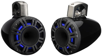 Kicker 51KMTCXL8 8" RGB LED Horn Loaded Compression Driver Marine Tower Speakers