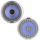 Kicker 51KM614FL 6.5-Inch (165mm) Thin-Mount Marine Coaxial Speakers with RGB LEDs