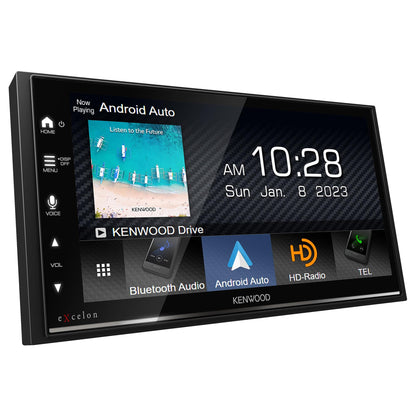 Kenwood eXcelon DMX709S 6.95" Touchscreen Car Stereo – Apple CarPlay, Android Auto + CMOS-230LP Backup Camera