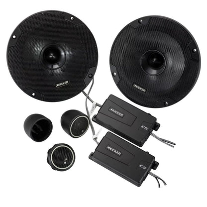 Kicker 46CSS654 6.5" 6 1/2" 600 Watt 4-Ohm Car Audio Component Speakers (Pair)