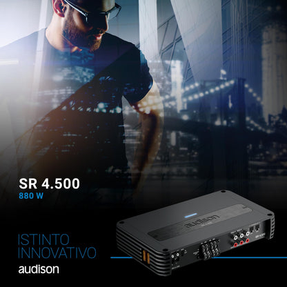 Audison SR 4.500.2 D-Class 4-Channel Amplifier 220 Wrms X 4 at 2-Ohms